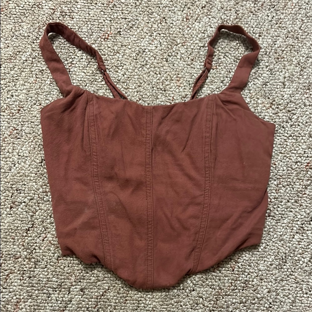 Abercrombie & Fitch Brown Sleeveless Bustier Camisole
